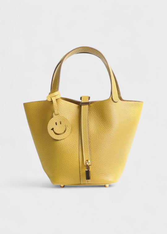 Viral Leather Bucket Bag