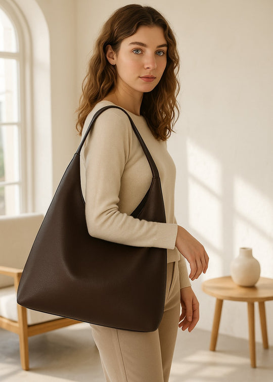 Felicia Leather Bag with a Pouch Free