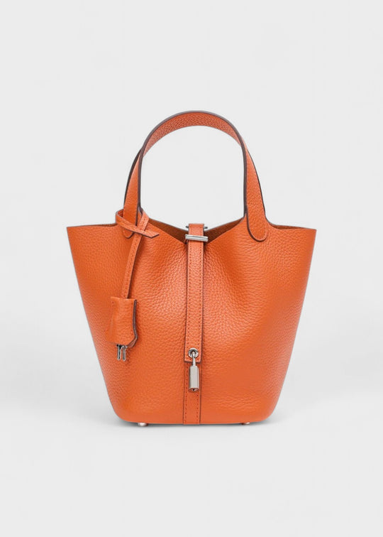 Viral Leather Bucket Bag