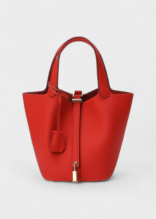 Viral Leather Bucket Bag