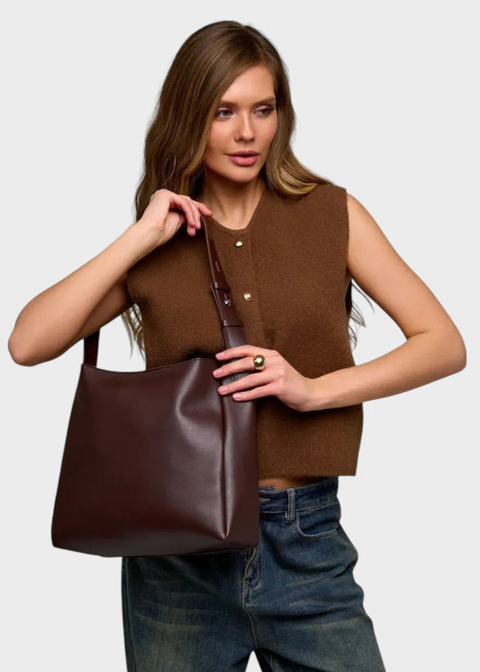 Sac en cuir Julia + 1 pochette offerte